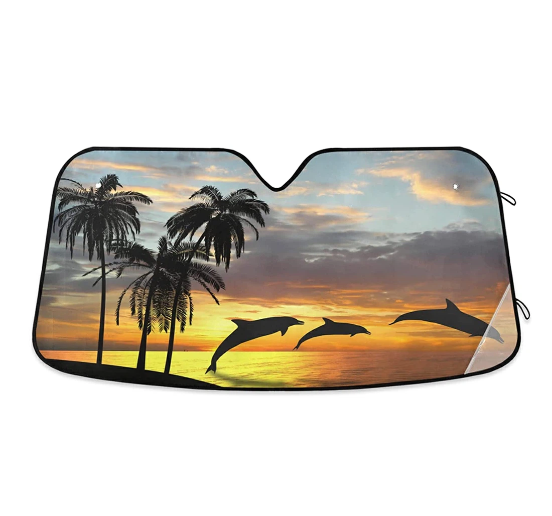 Dolphins Near Hawaii Protect From Glare Best Auto Sun Shade