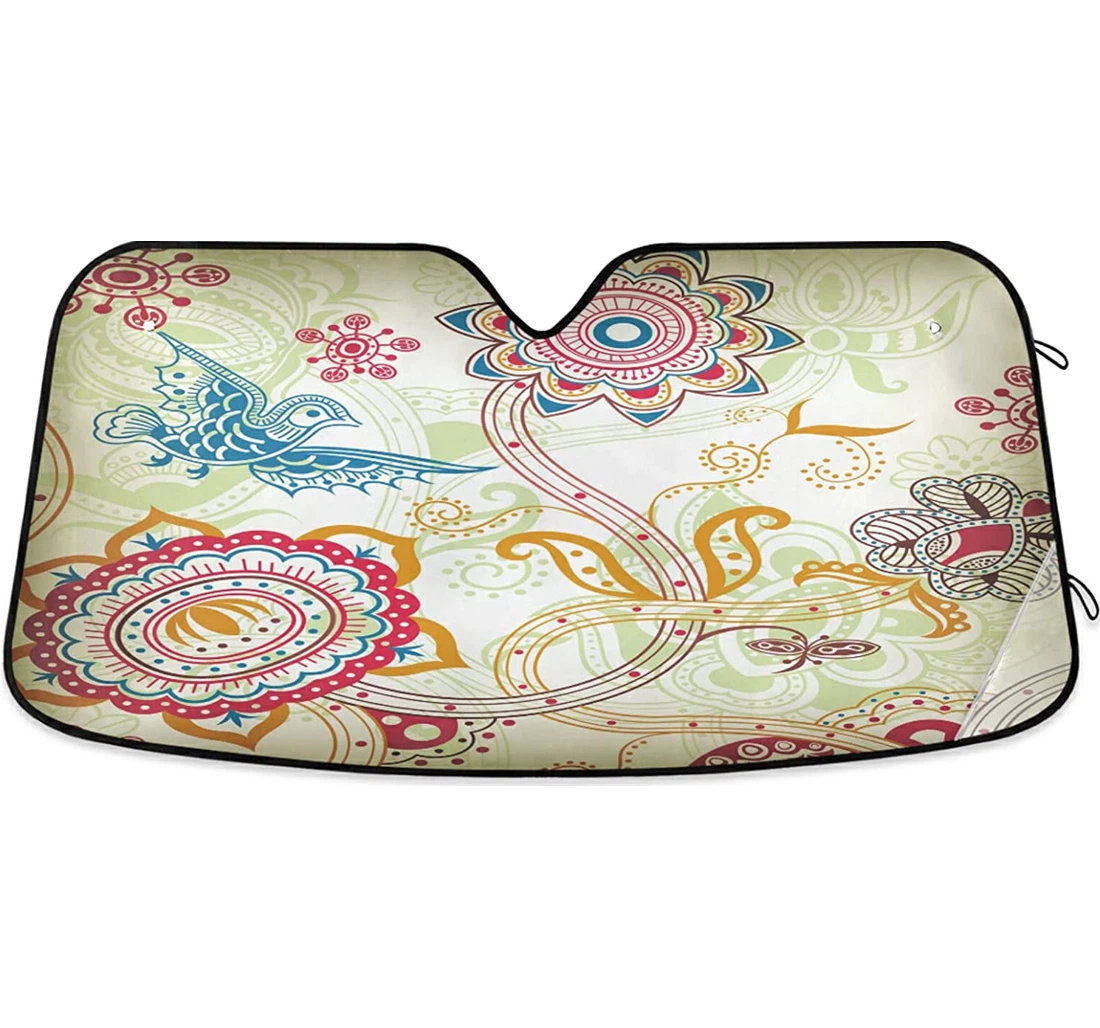 Paisley Vintage Flower Coolsun Fits Auto Sun Shade