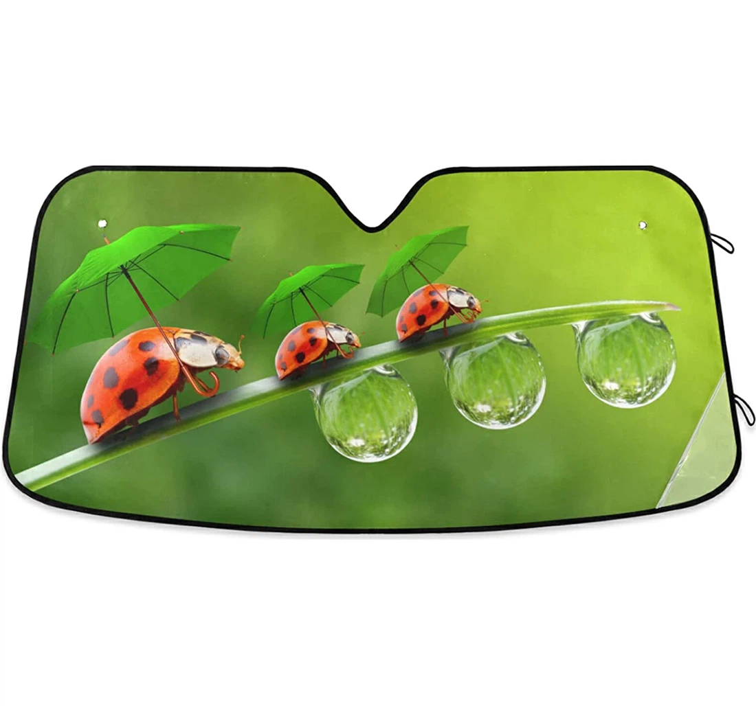 Ladybug Raindrop Auto Sun Shade