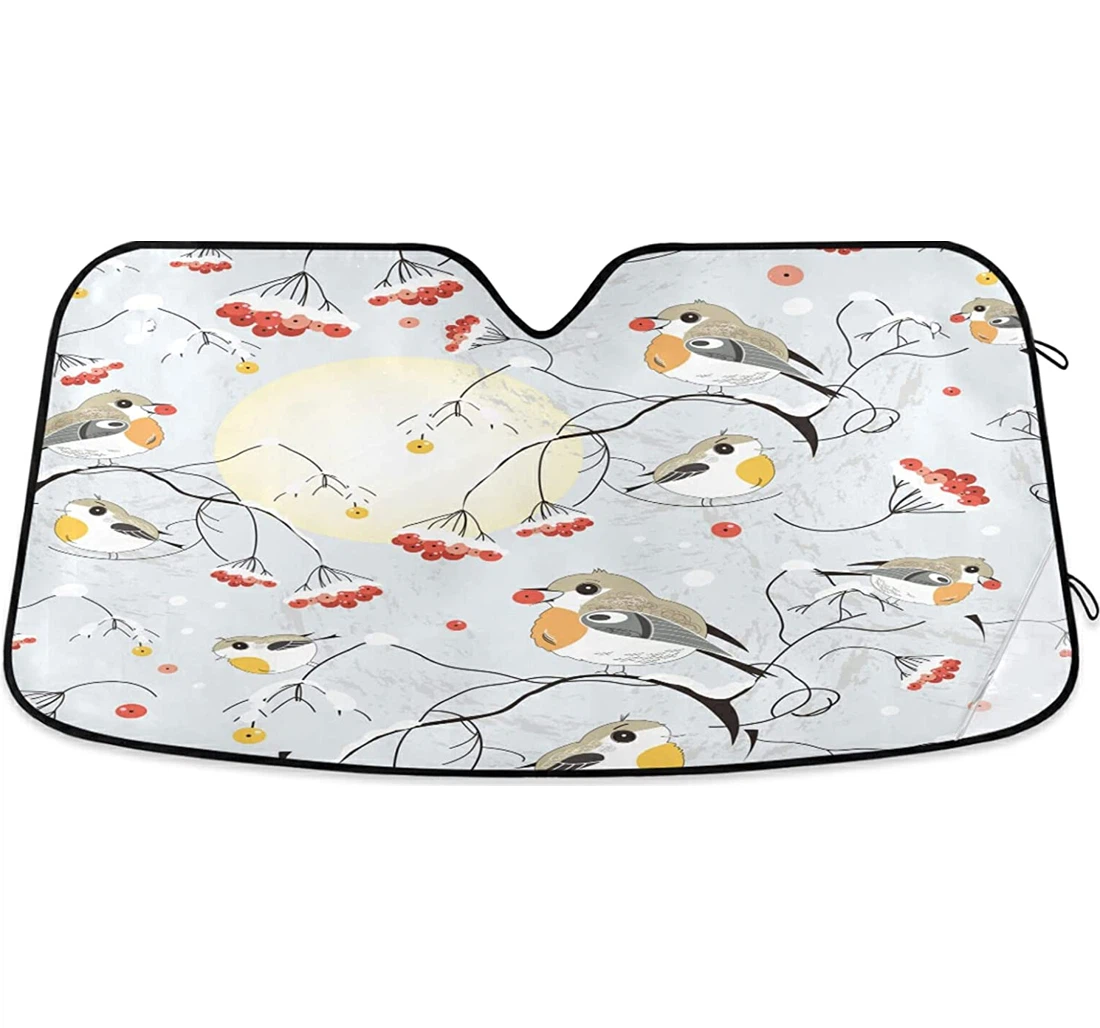 Bird Cherry Tree Moon Auto Sun Shade
