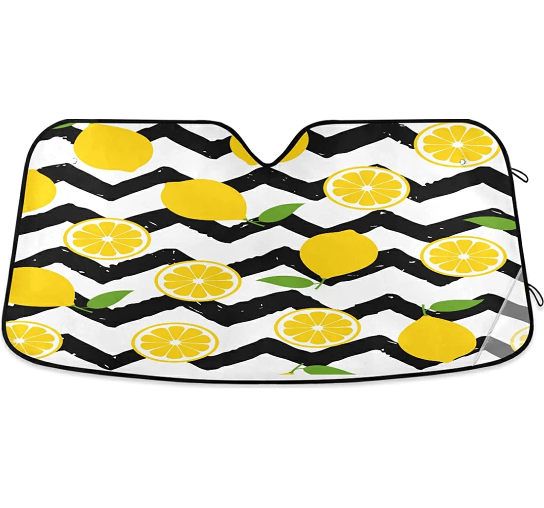 Lemon Pattern Auto Sun Shade