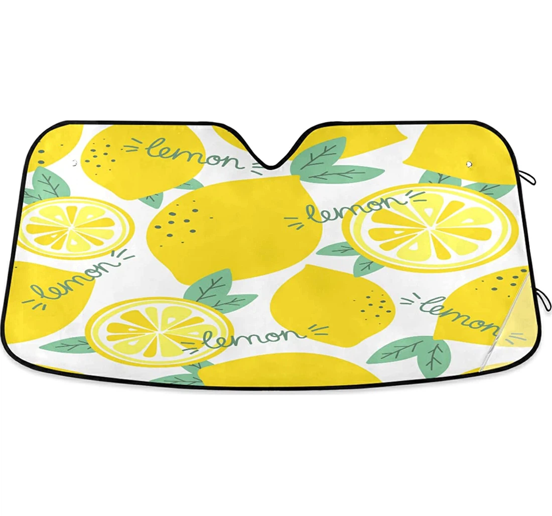 Lemon Pattern Auto Sun Shade