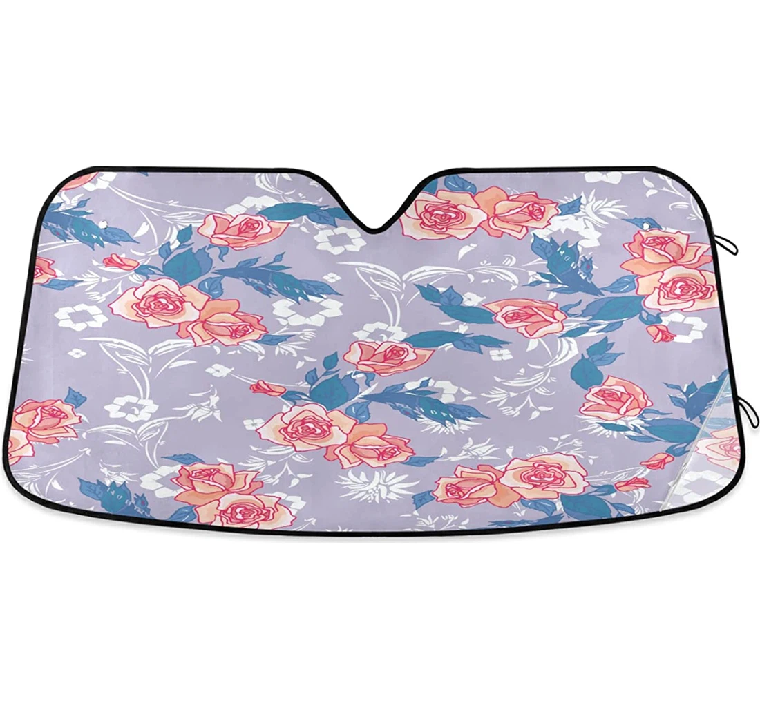 Beautiful Flowers Auto Sun Shade