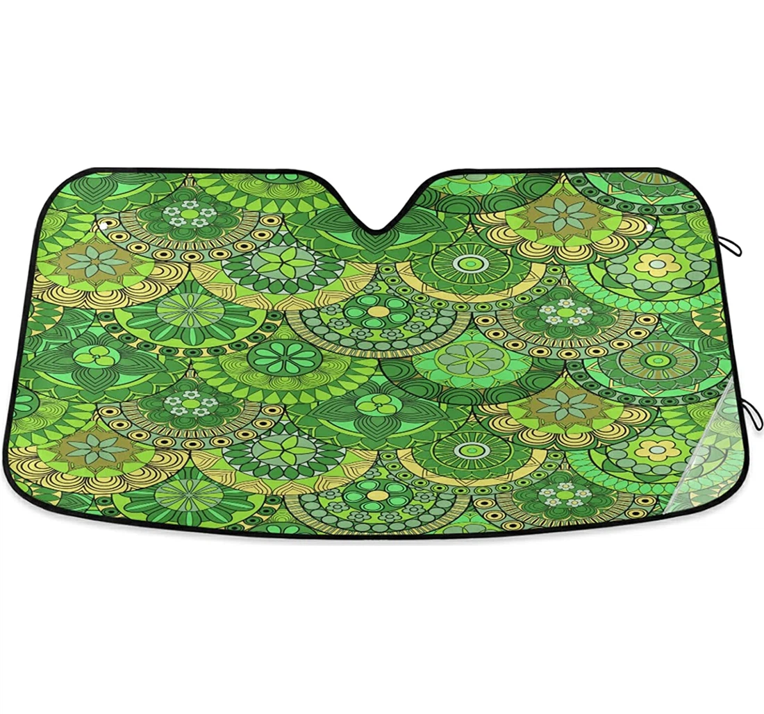 Bohemian Classical Green European Coolsun Fits Auto Sun Shade