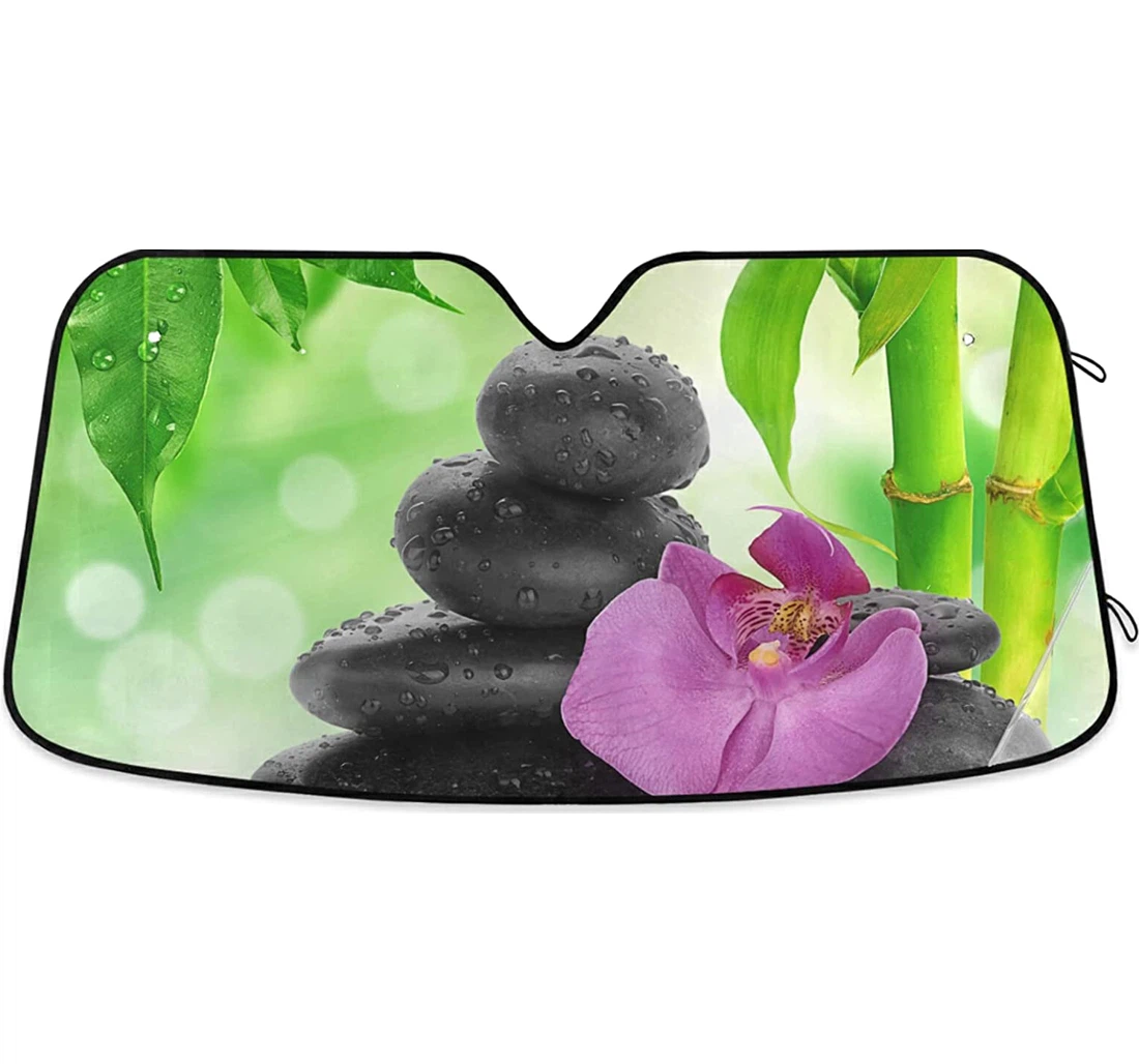 Black Stones Bamboo Auto Sun Shade