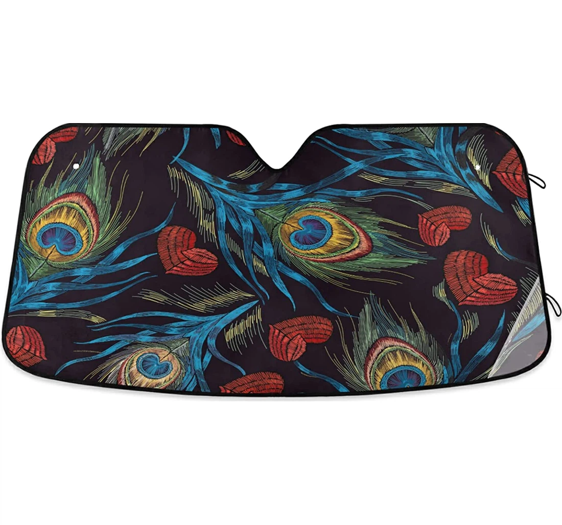 Peacock Feather Auto Sun Shade