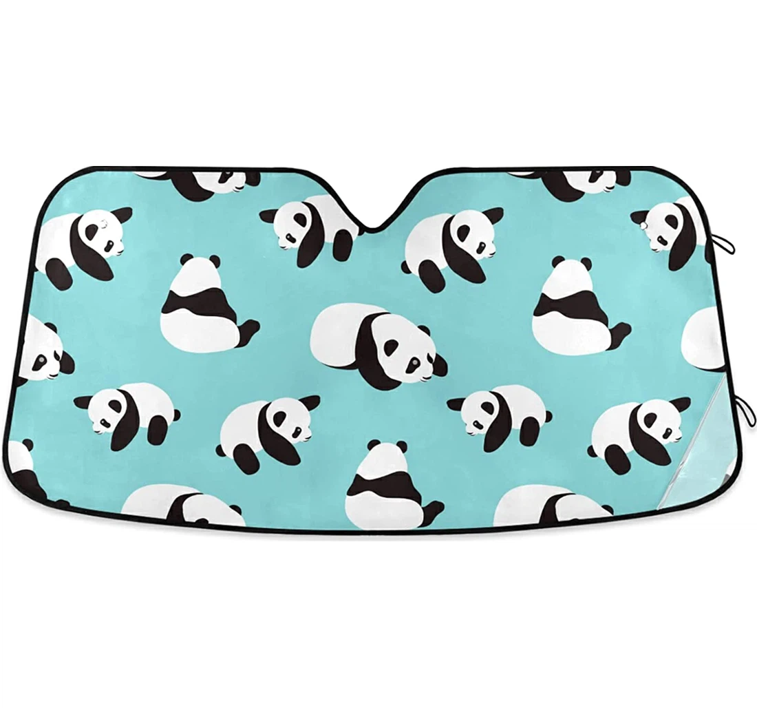 Cute Cartoon Pandas Pickup Auto Sun Shade