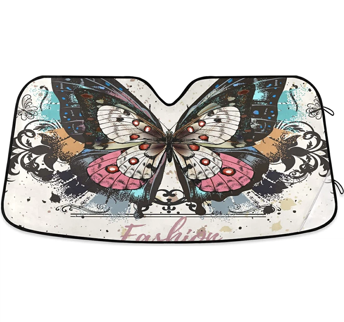 Vintage Butterfly Auto Sun Shade