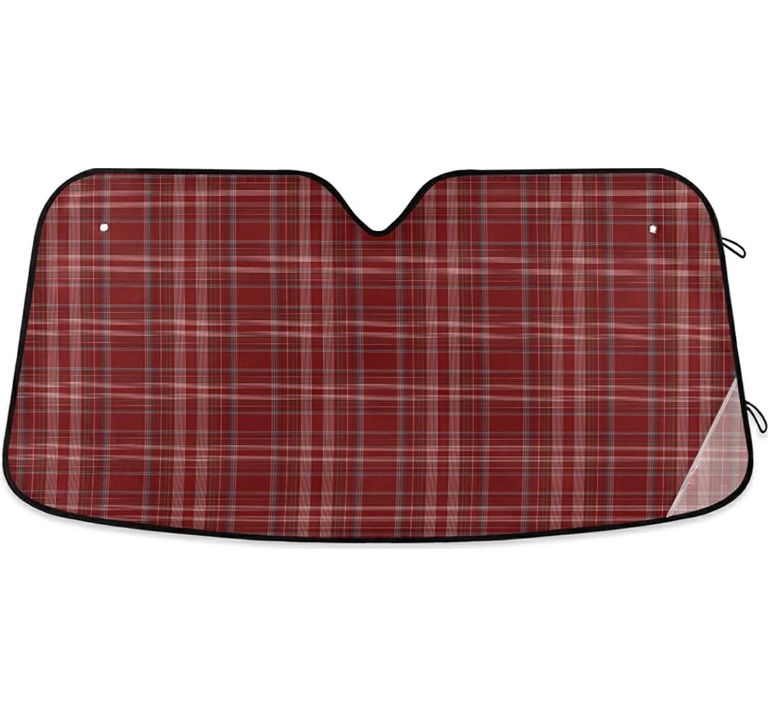 Red Checkered British Plaid Auto Sun Shade