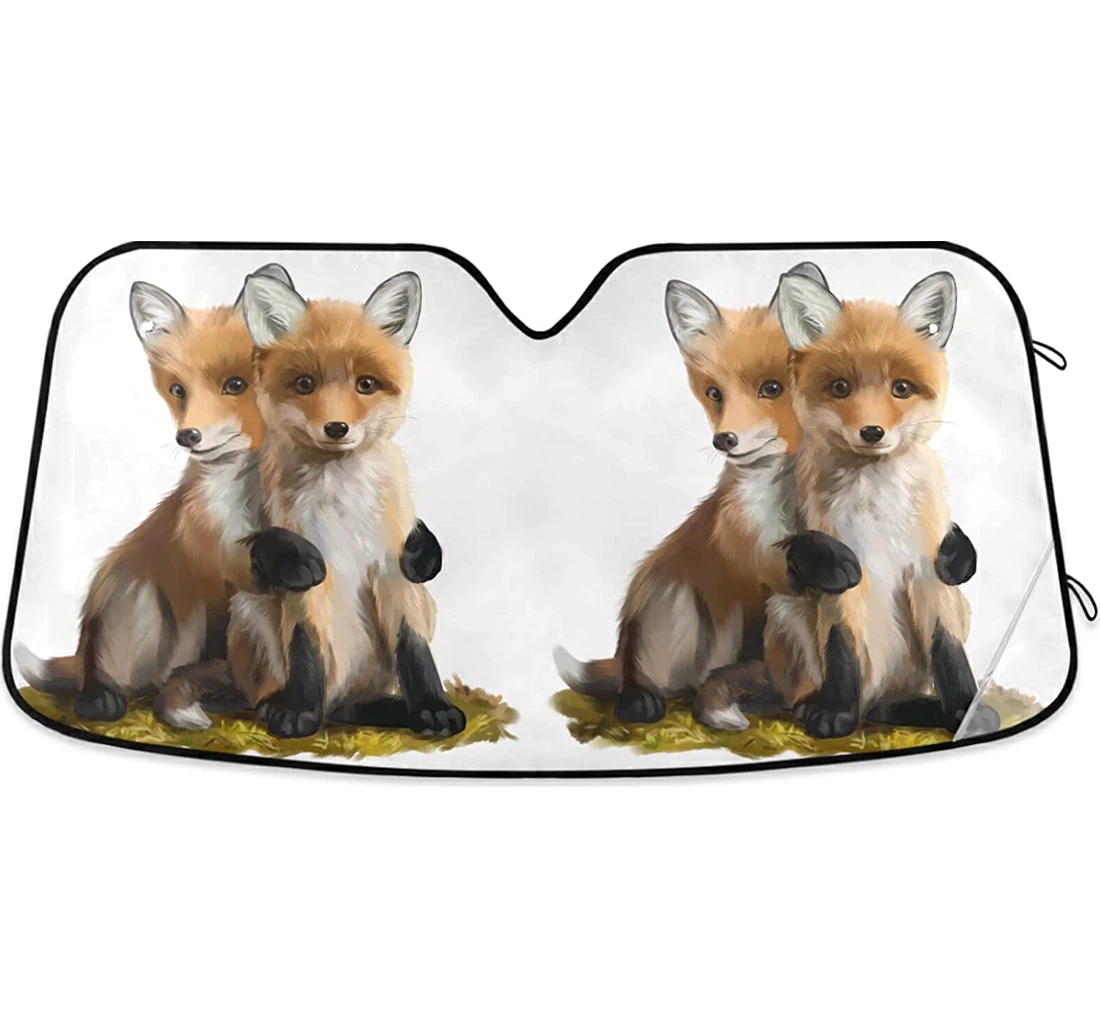 Two Little Foxes Auto Sun Shade