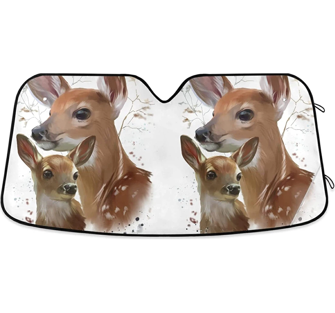 Wild Life Sika Deer Auto Sun Shade