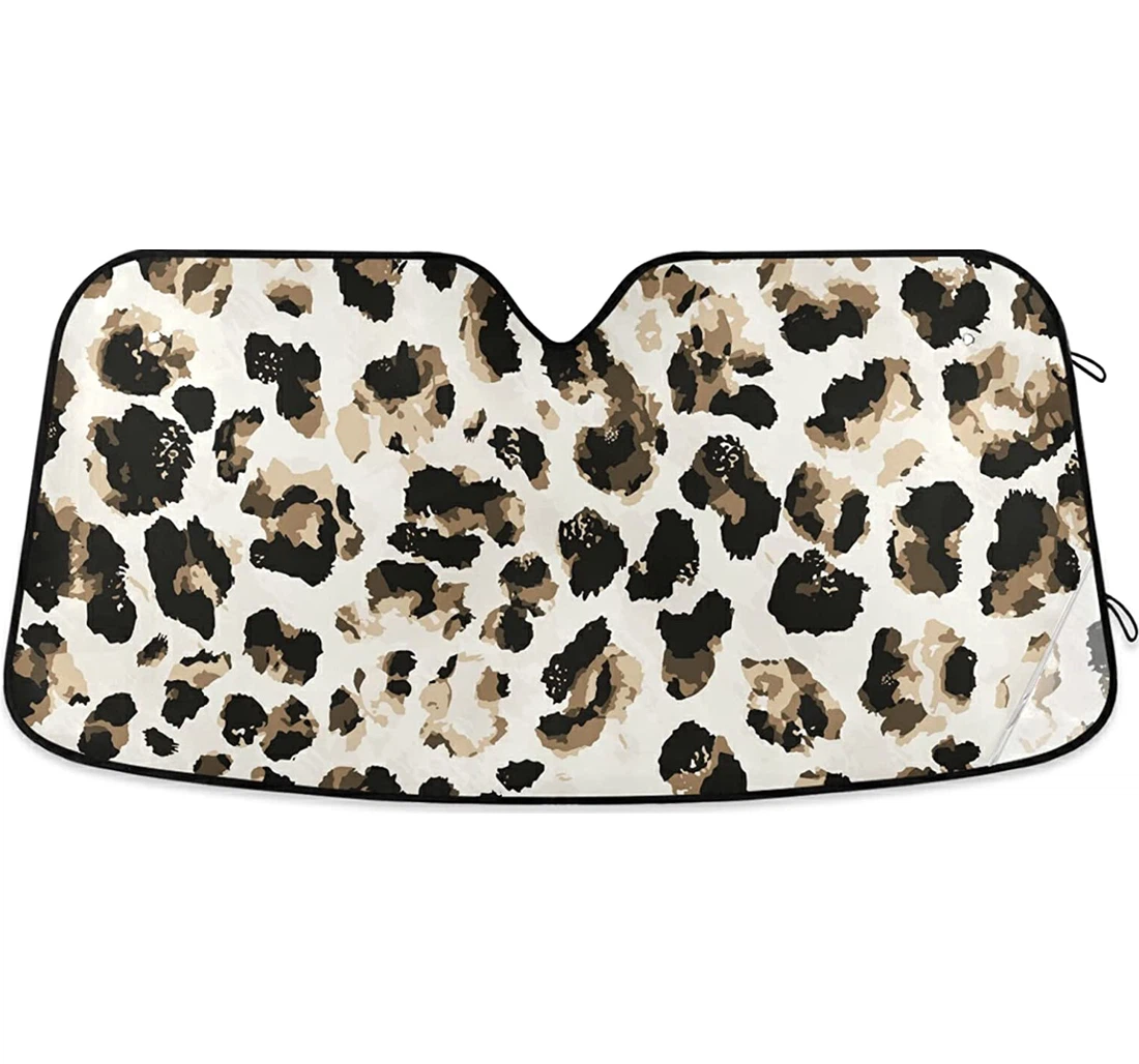 Leopard Cheetah Tie Dye Auto Sun Shade