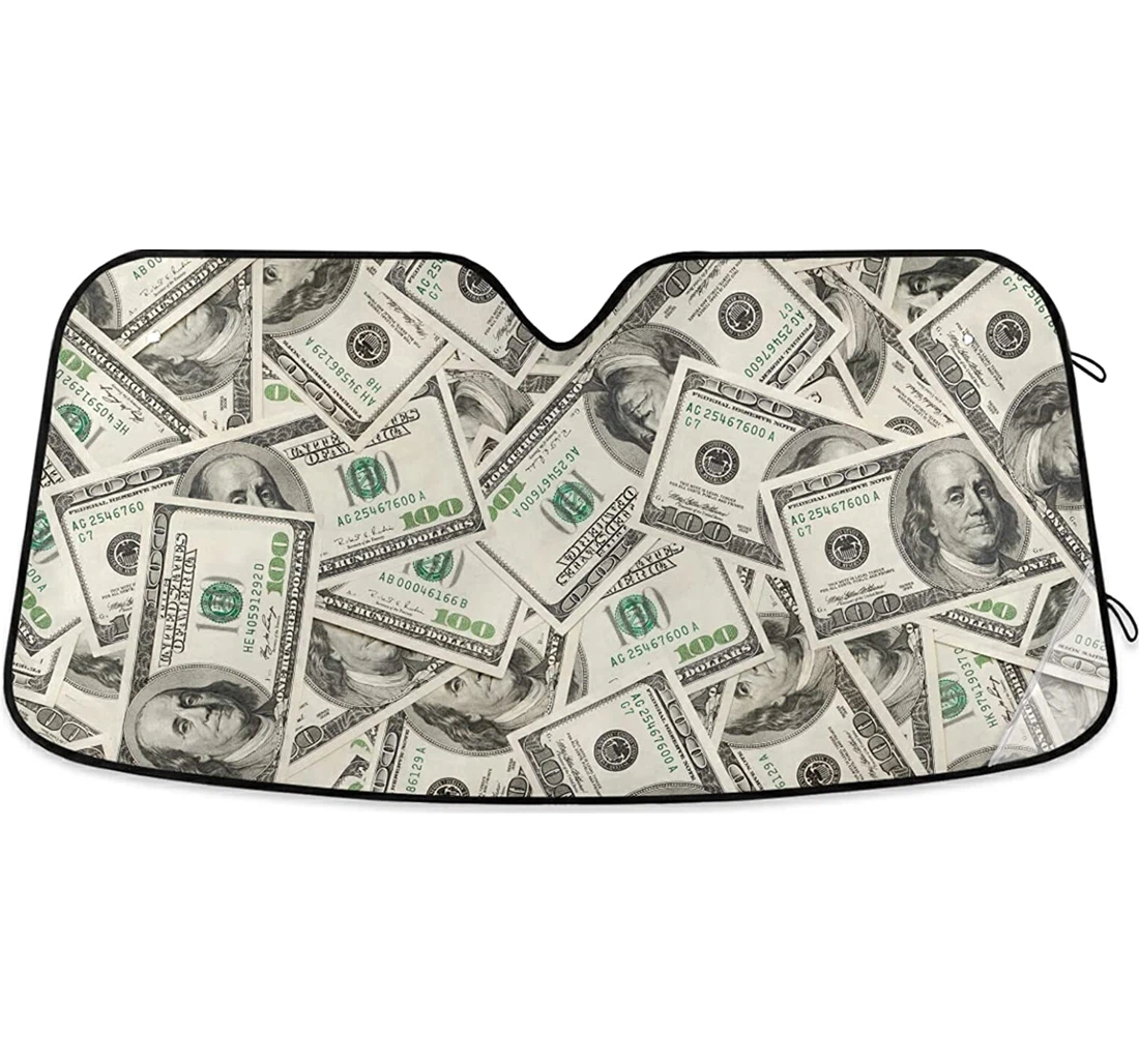 Dollar Bills Auto Sun Shade