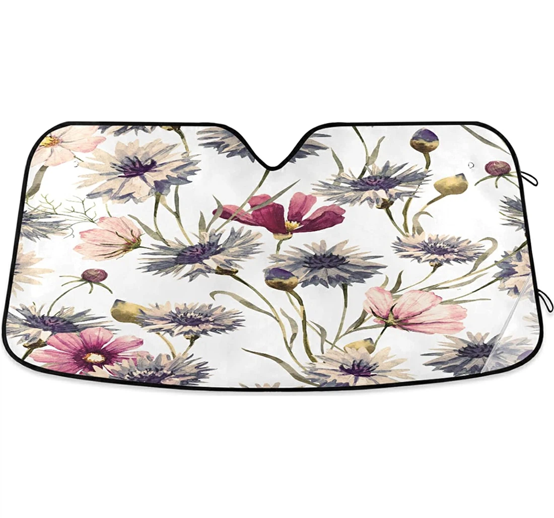 Beautiful Flowers Auto Sun Shade