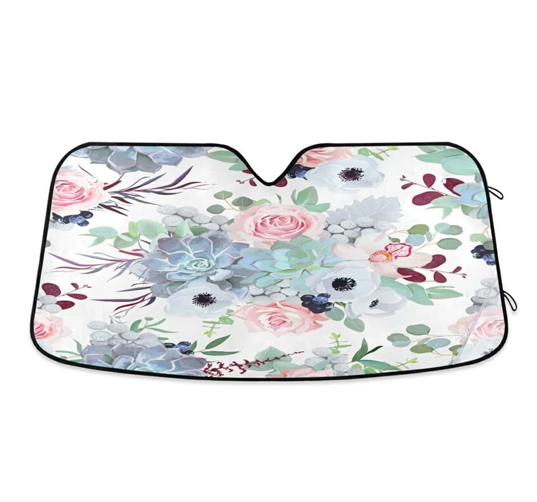 Spring Flowers Summer Succulents Plant Auto Sun Shade