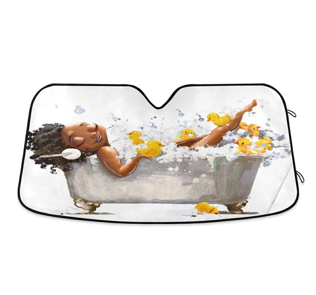 Young African Bath Duck Toys Auto Sun Shade