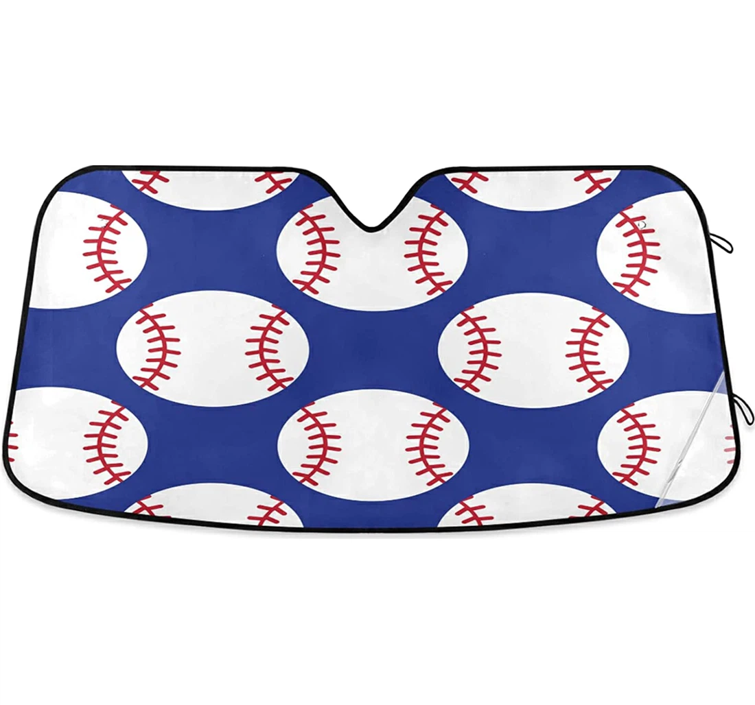 Baseball Football Lace Coolsun Fits Auto Sun Shade