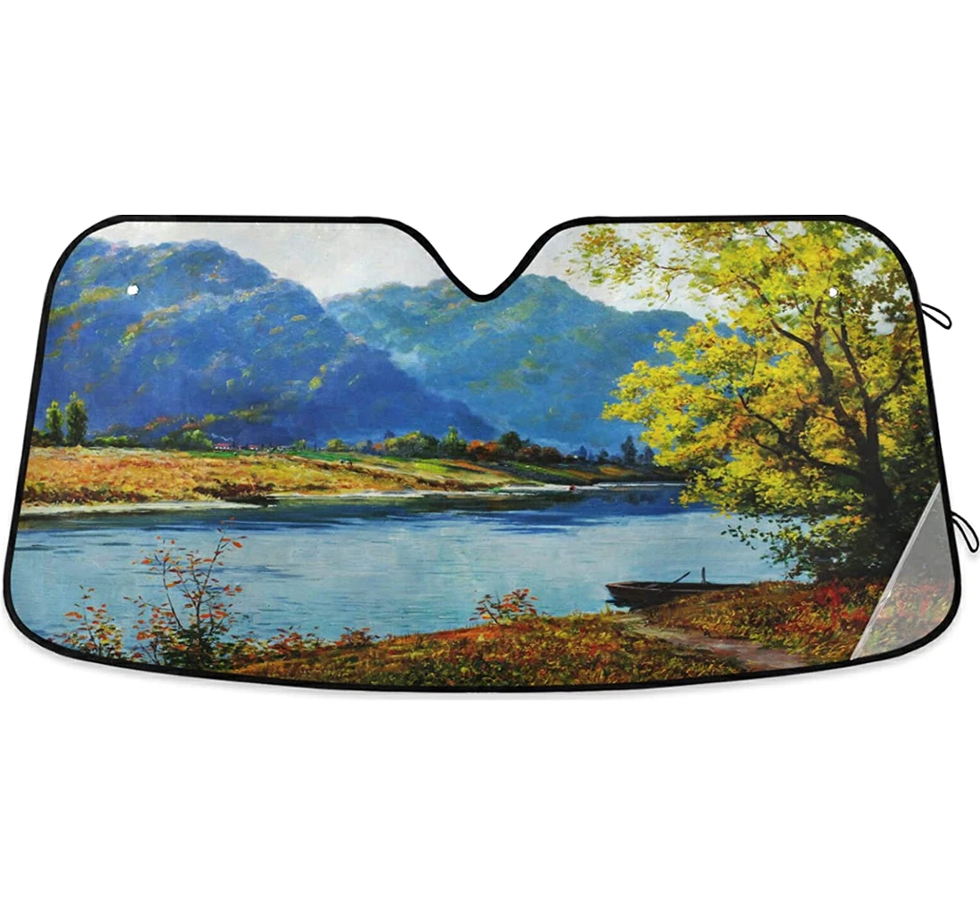 Mountain Scenery Auto Sun Shade