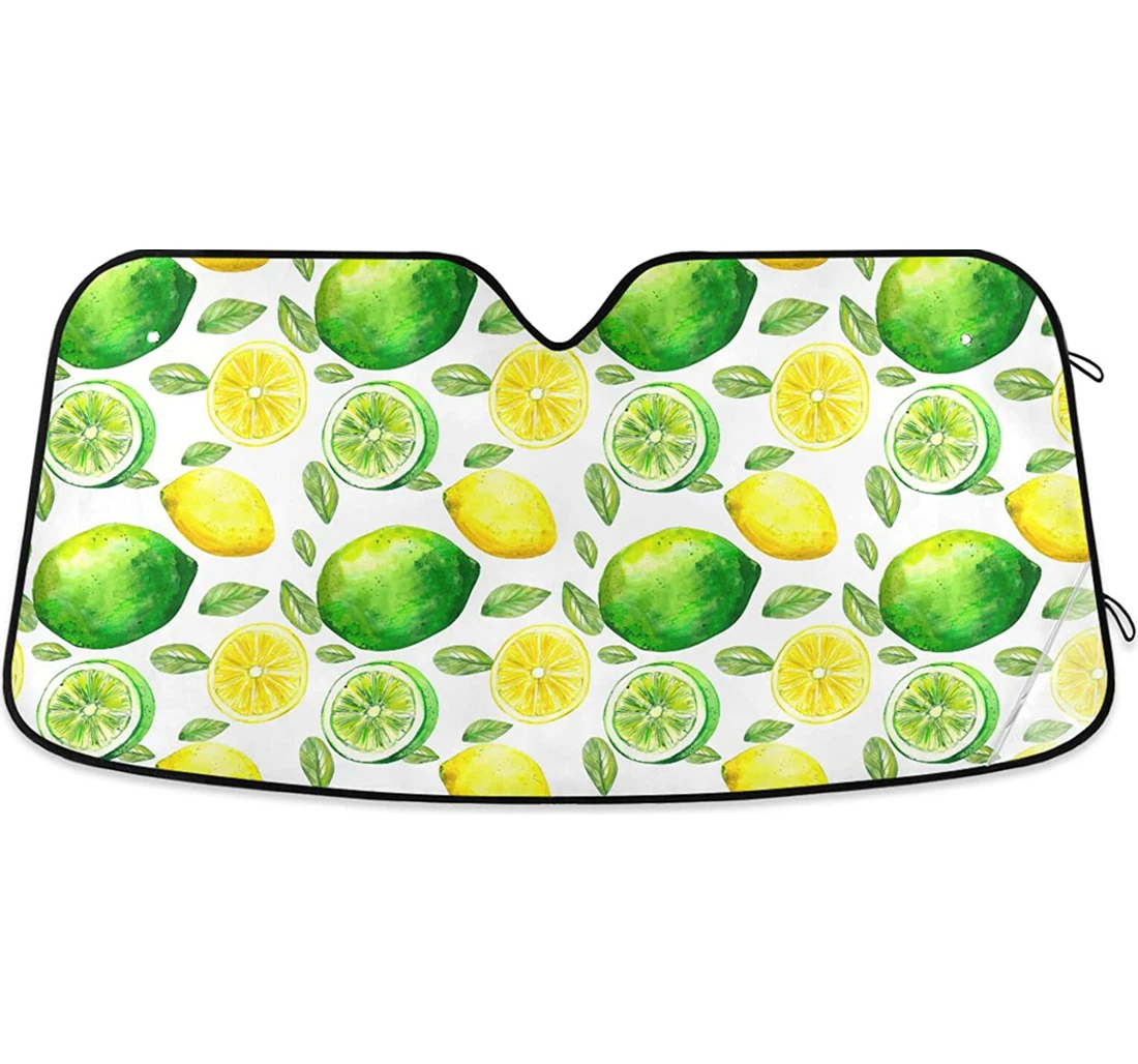 Lime Lemon Auto Sun Shade