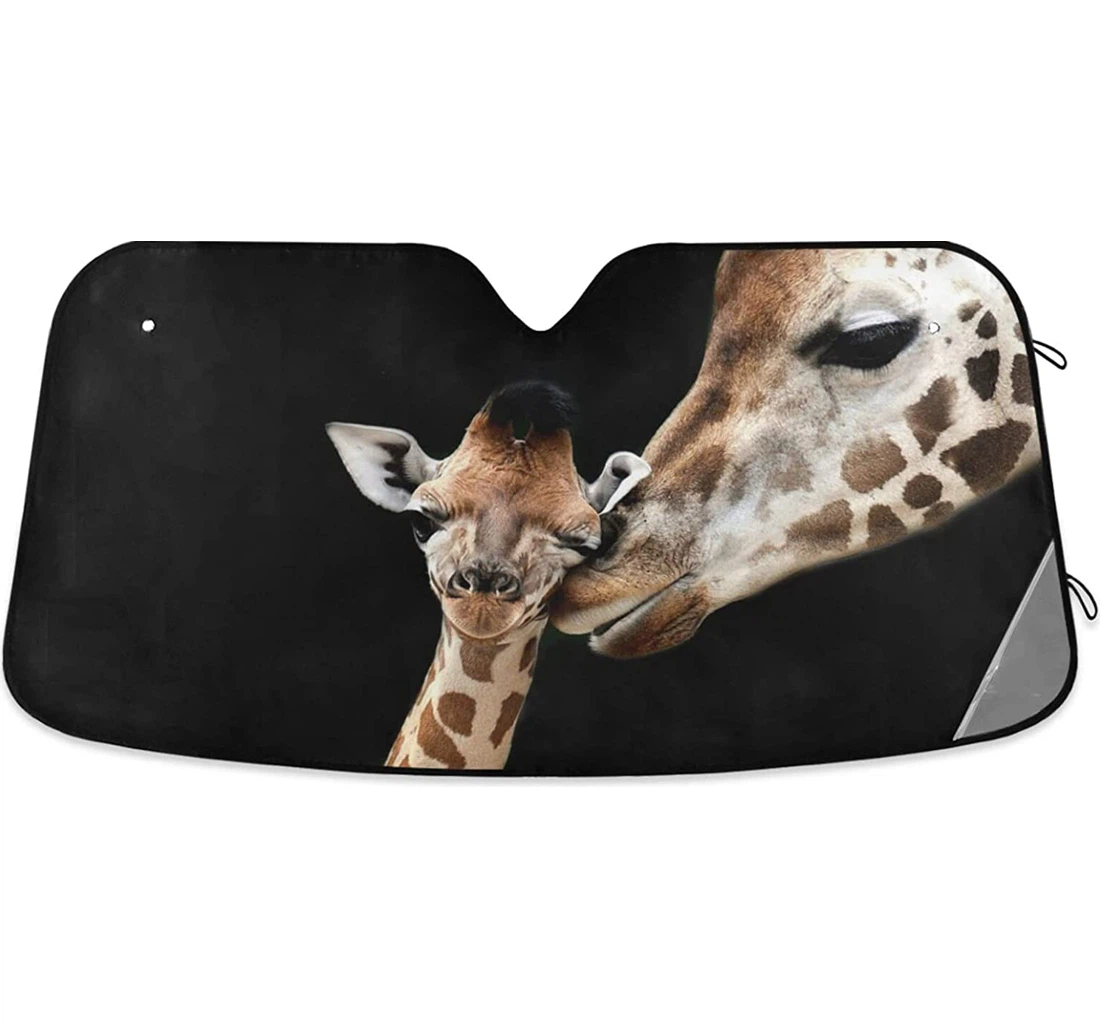 Baby Mom Giraffe Cute Happy Mother's Day Auto Sun Shade