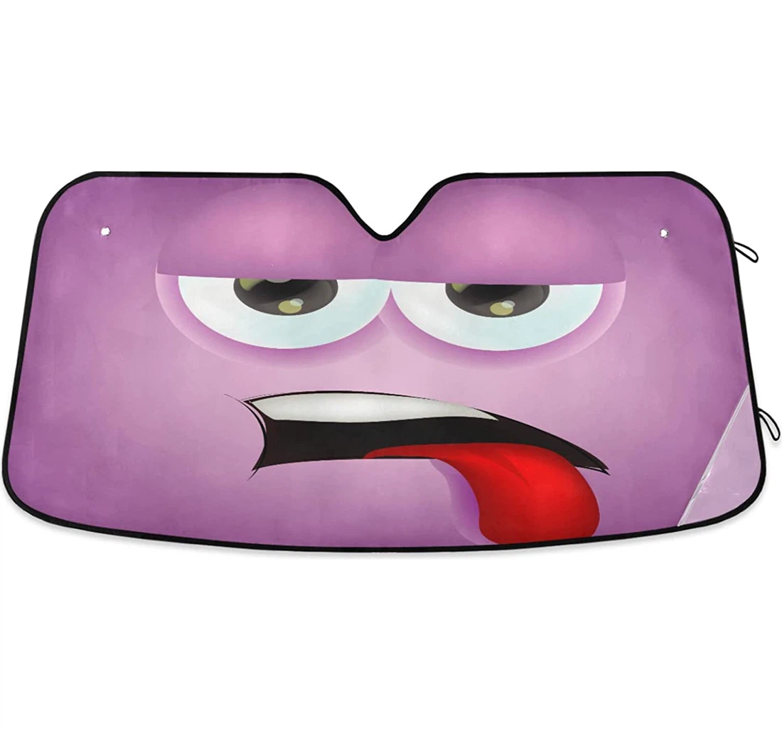 Tired Purple Face Auto Sun Shade