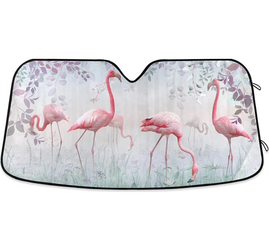 Pink Flamingos Auto Sun Shade