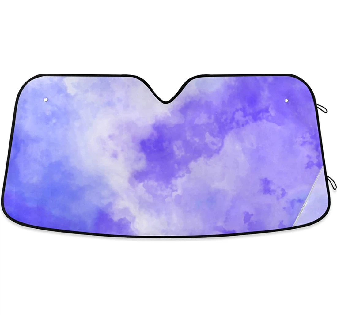 Blue Purple Tie Dye Auto Sun Shade