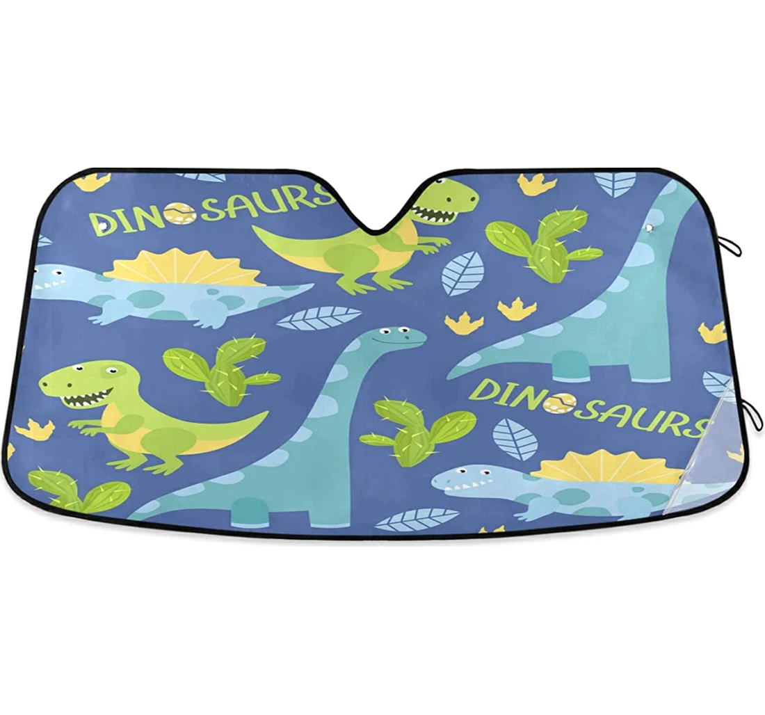 Dinosaurs Cactus Auto Sun Shade