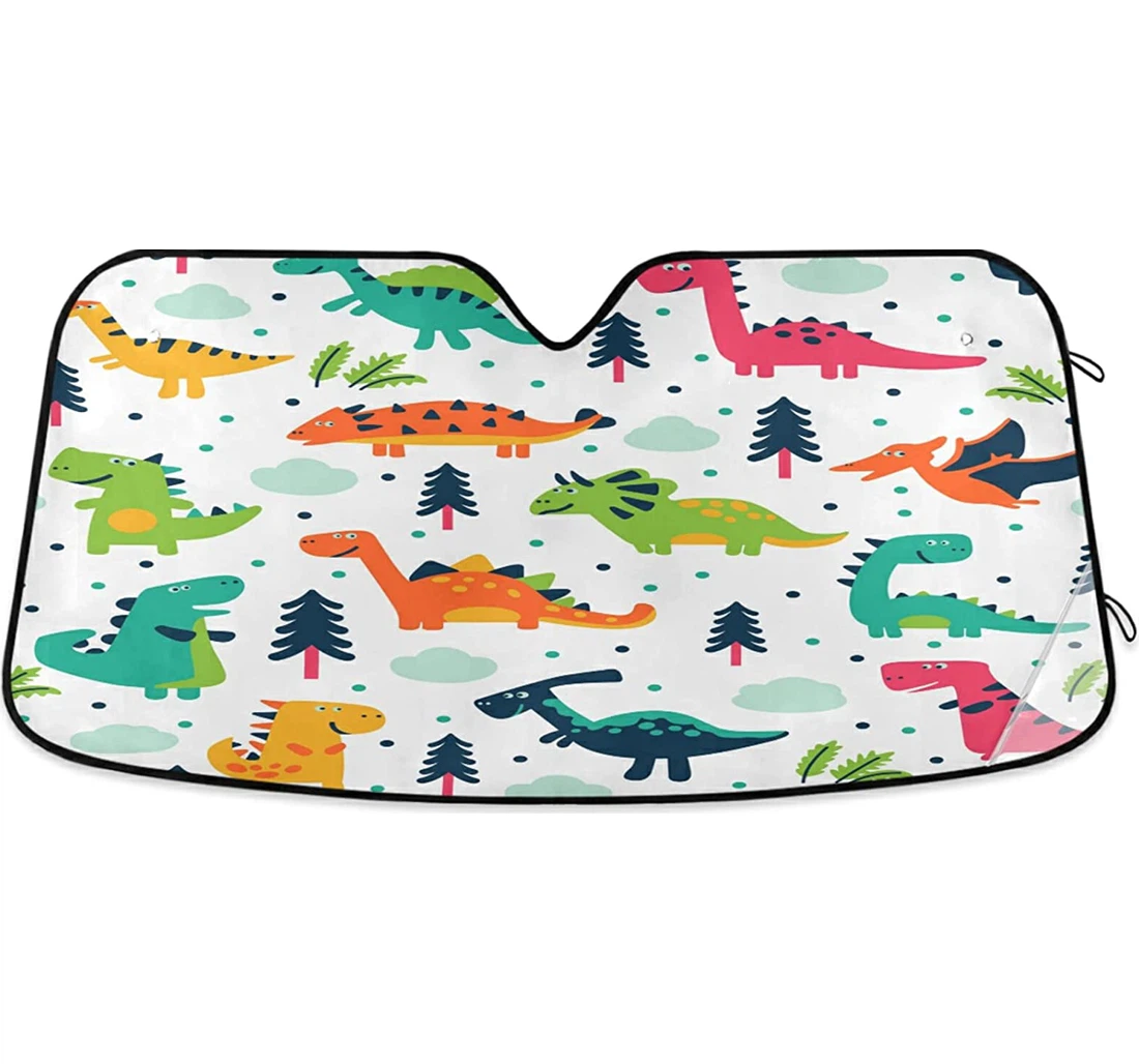 Adorable Funny Dinosaurs Auto Sun Shade