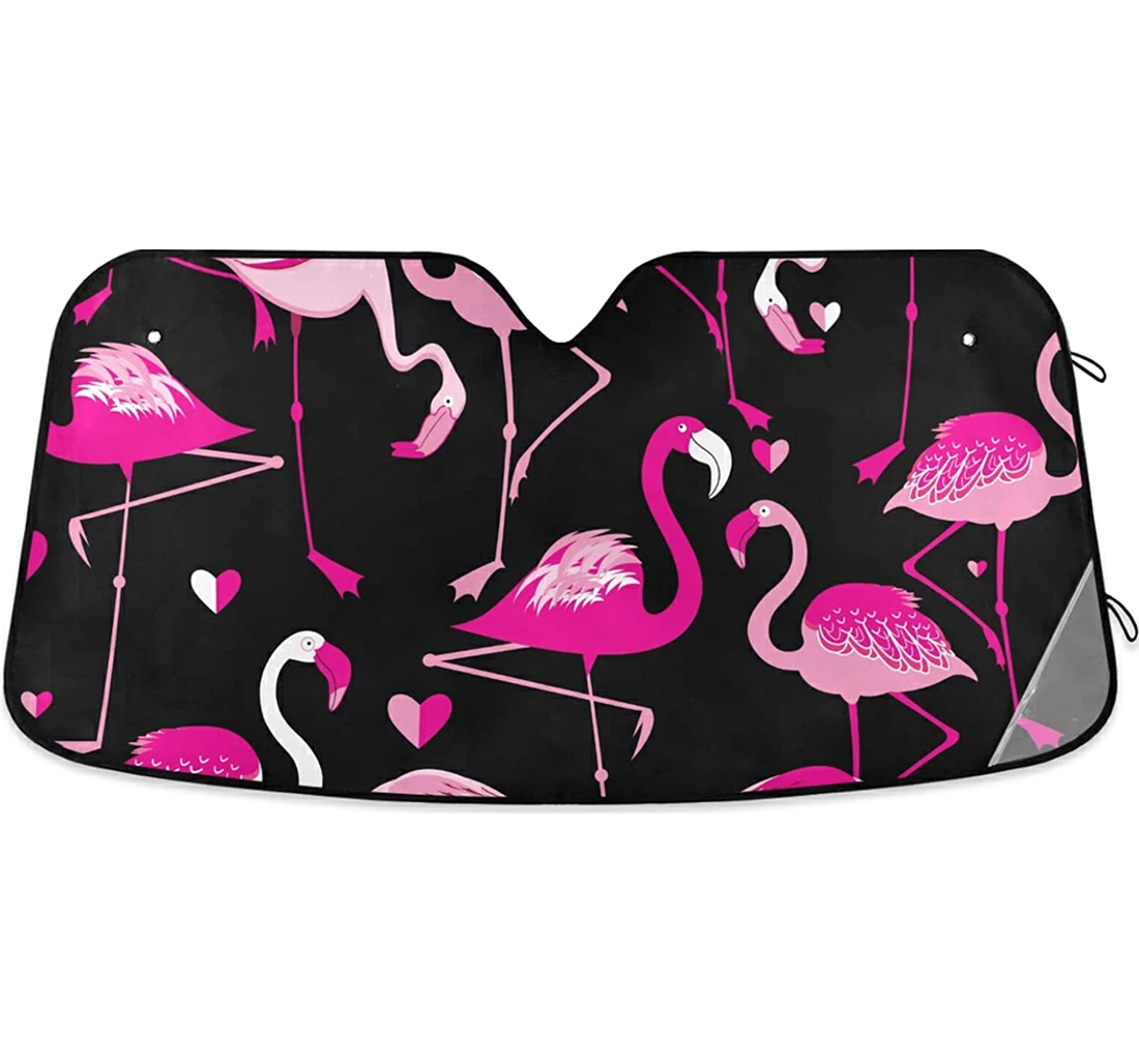 Pink Flamingos Auto Sun Shade