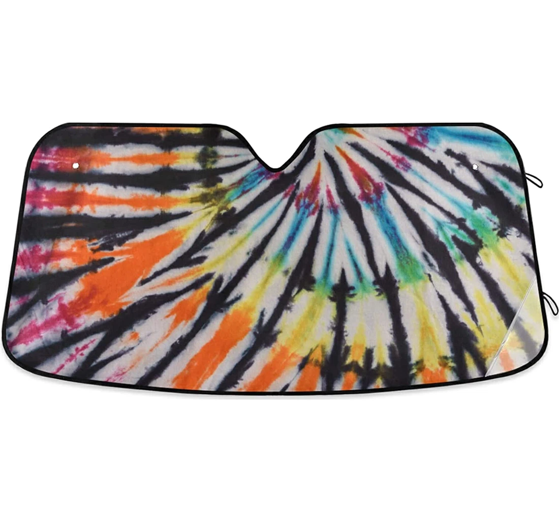 Colorful Tie Dye Auto Sun Shade