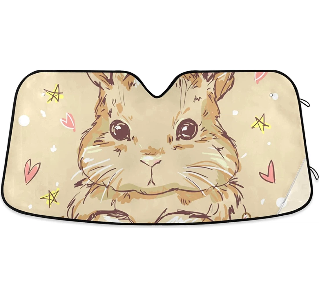 Cute Bunny Rabbit Auto Sun Shade