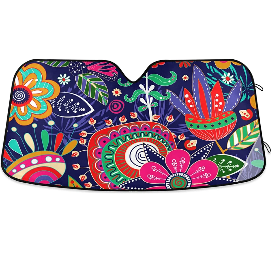 Flowers Floral Auto Sun Shade