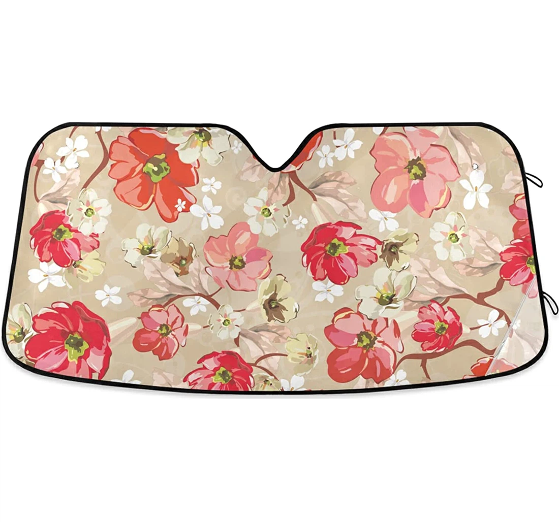 Flower Florals Auto Sun Shade