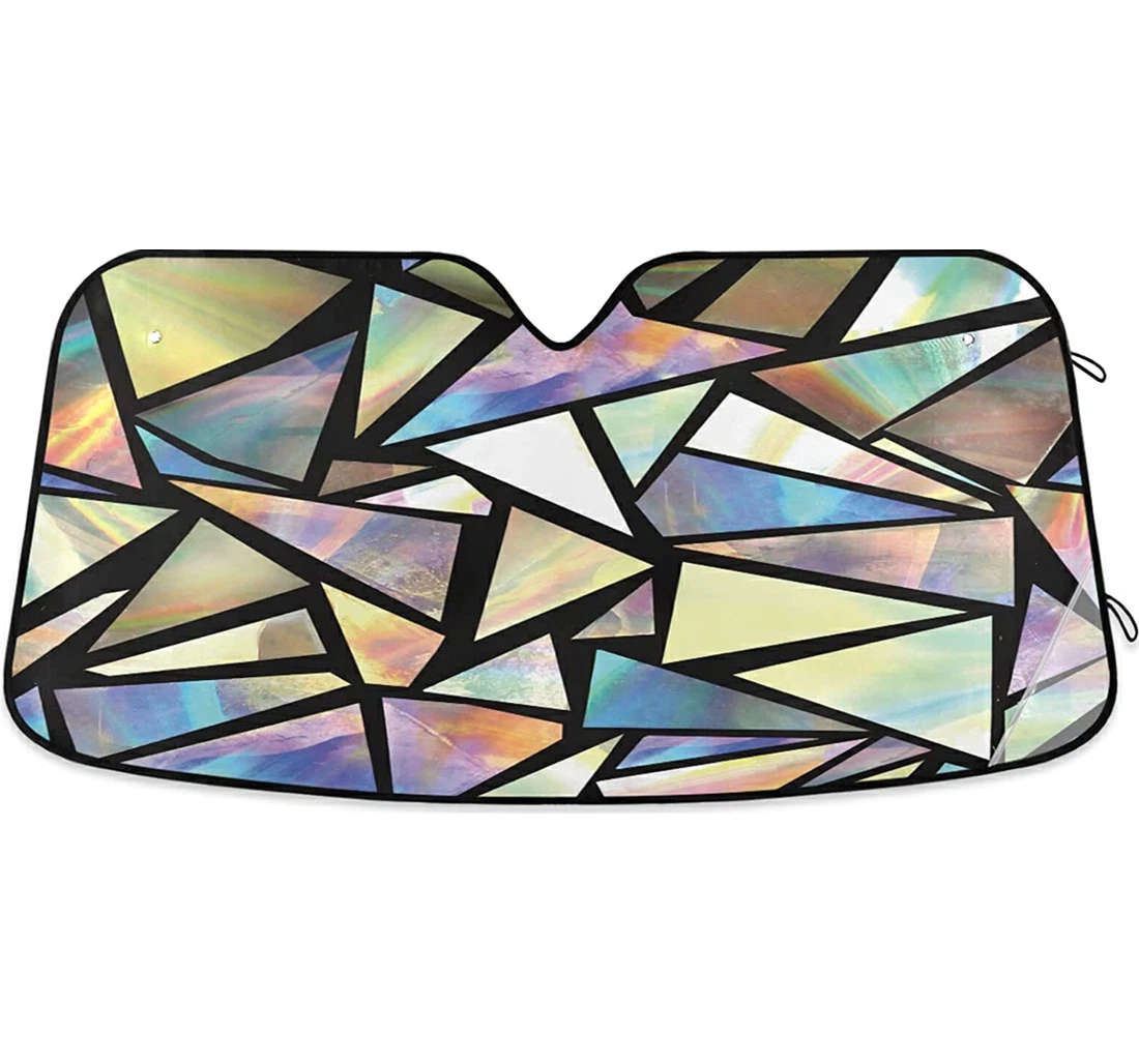 Iridescent Triangles Auto Sun Shade