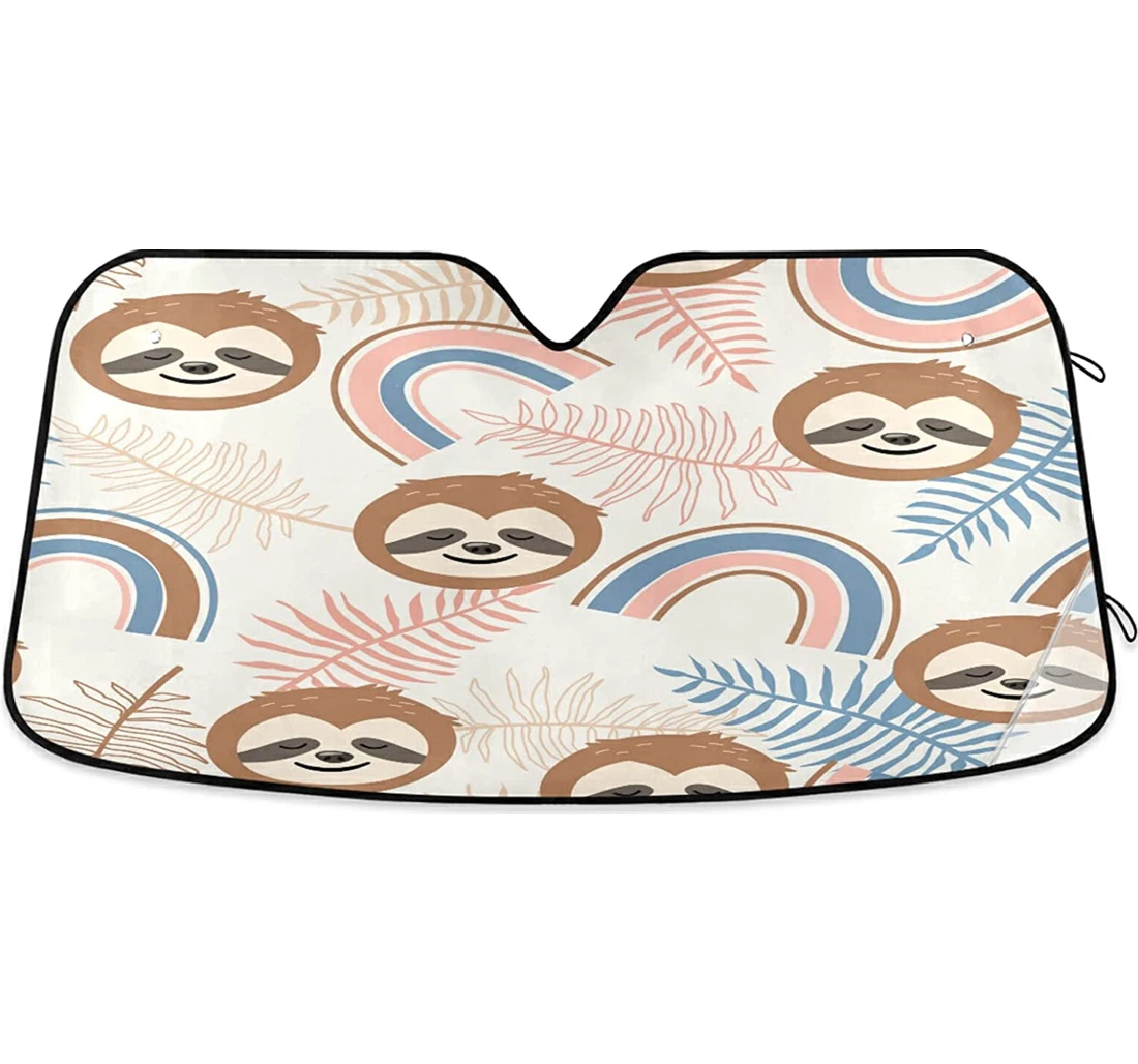 Cute Sloth Auto Sun Shade