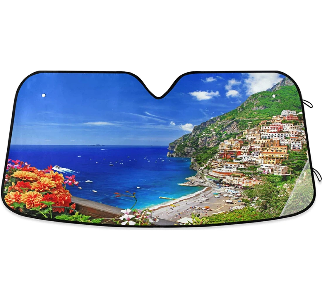 Beautiful Positano Amalfi Coast Auto Sun Shade