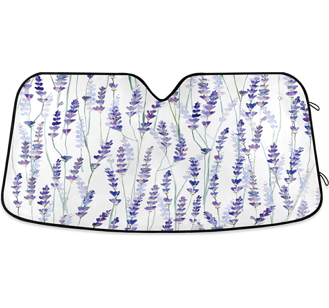 Lavender Botanical Auto Sun Shade