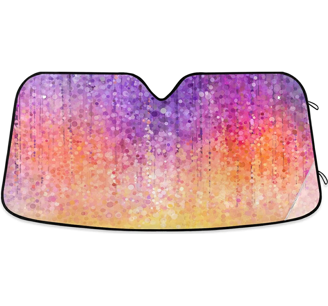 Colorful Rainbow Glitter Auto Sun Shade