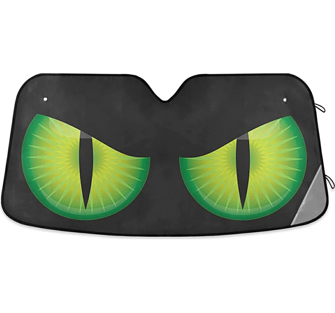 Cat Green Eyes Baby Auto Sun Shade