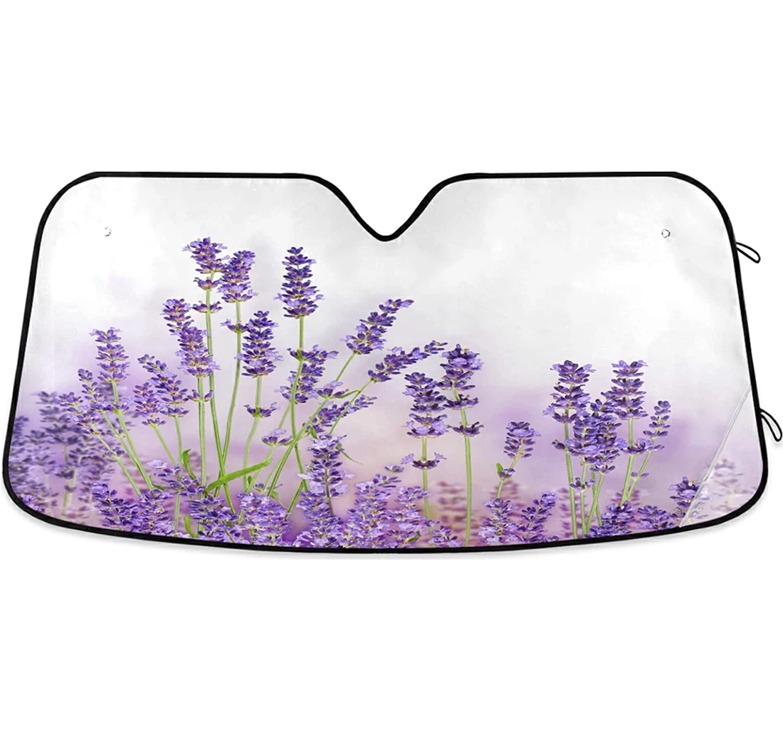 Lavender Flowers Auto Sun Shade