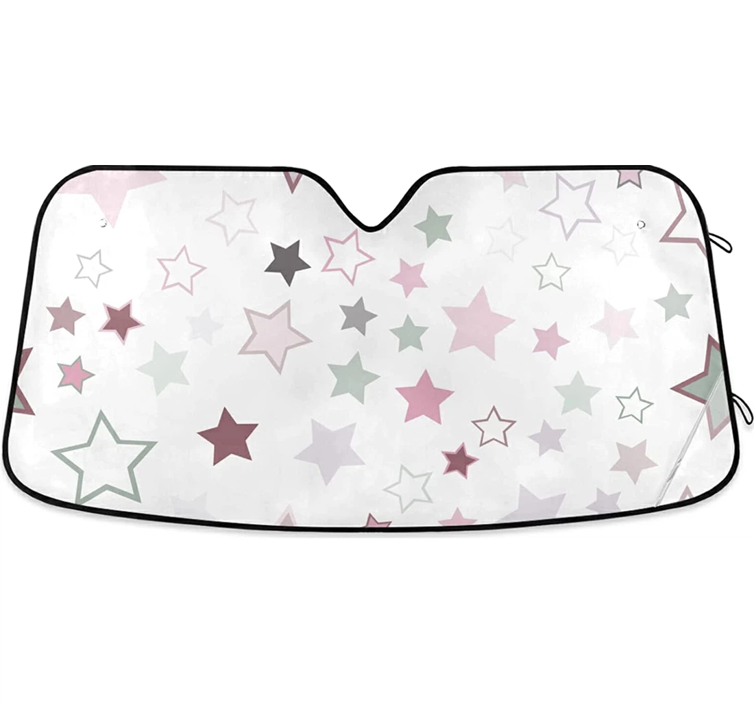Colorful Stars With General Purpose Auto Sun Shade