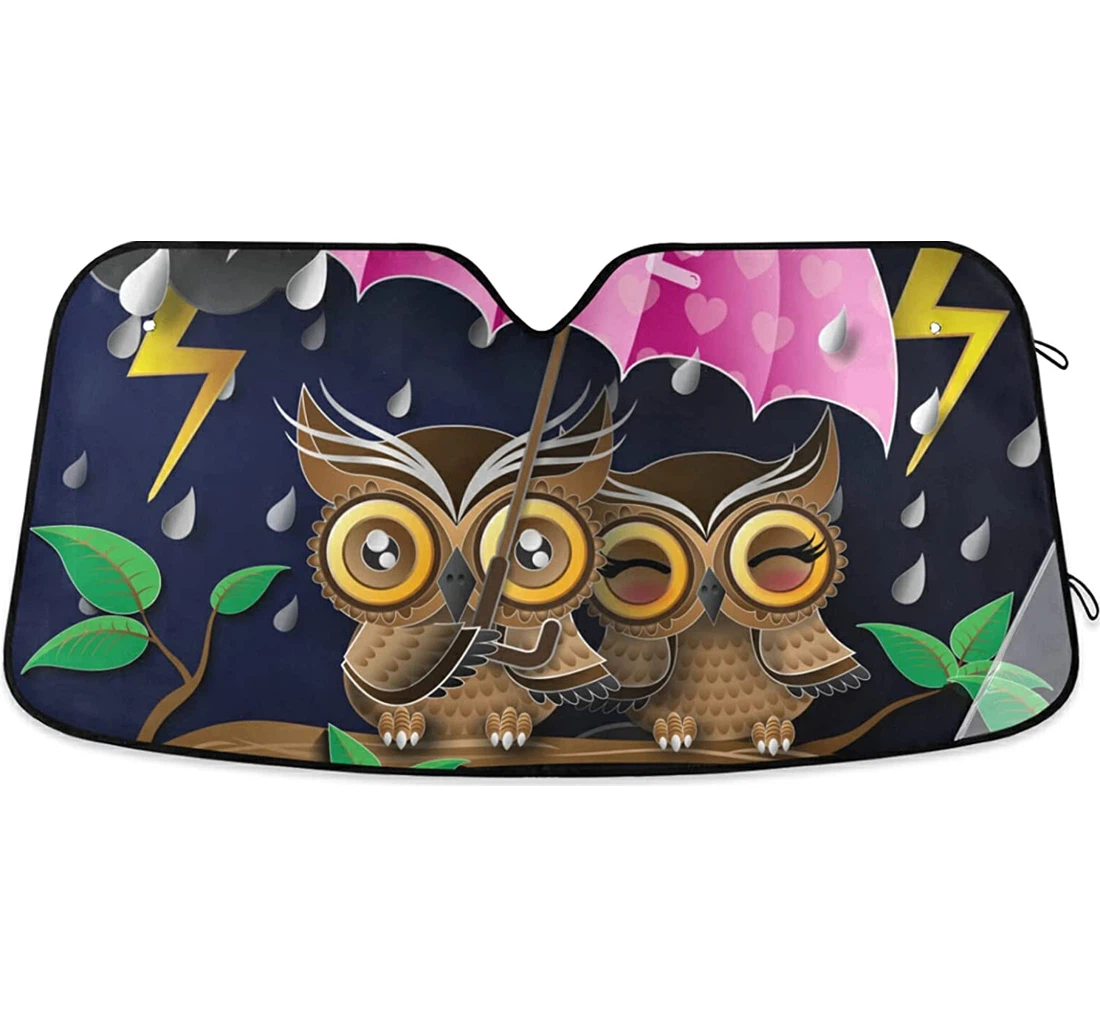 Owl Holding Auto Sun Shade