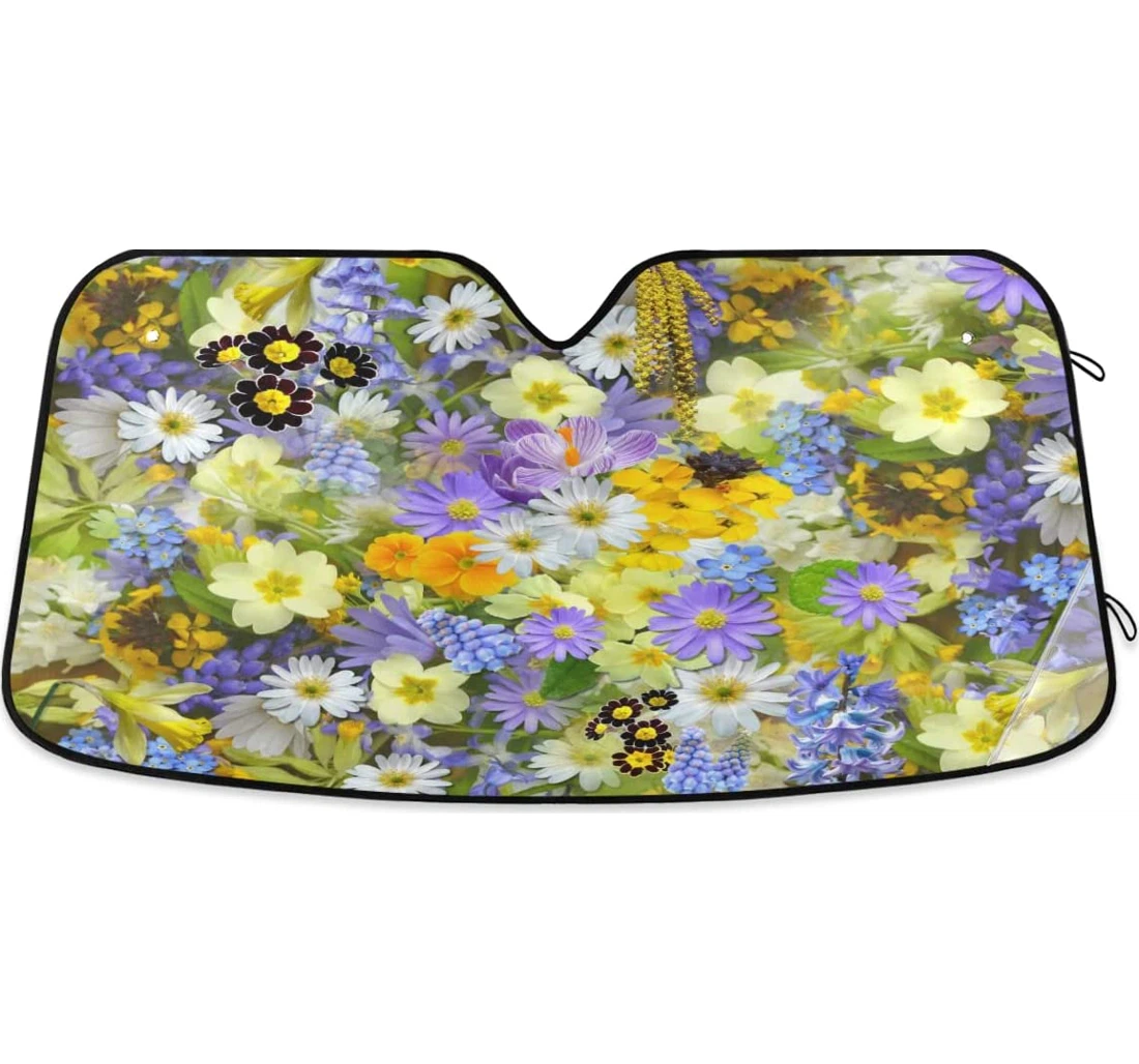 Floral Daisy Auto Sun Shade