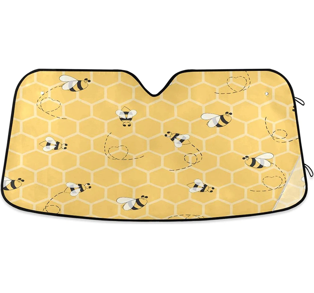 Honeycomb Bee Honeybee Auto Sun Shade