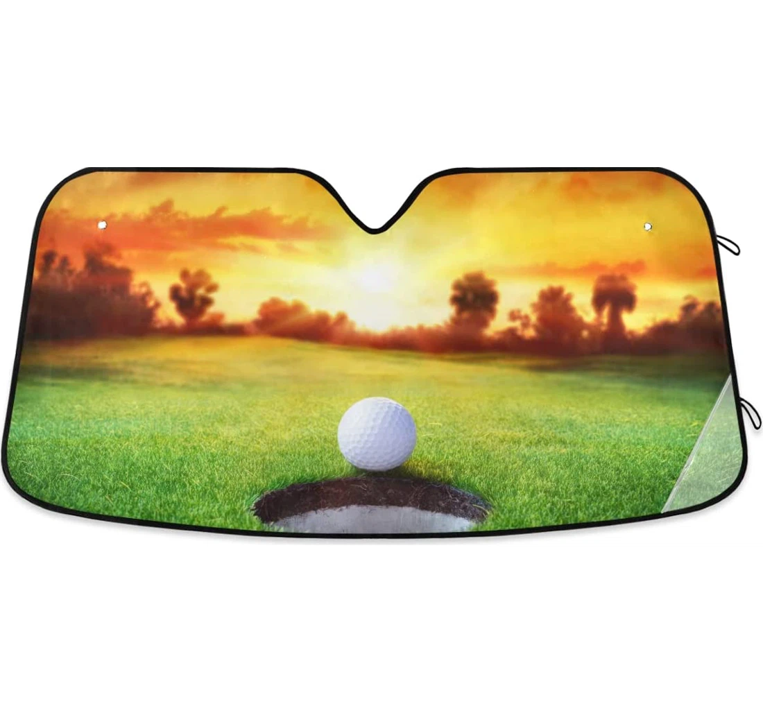 Golf Ball Hole Auto Sun Shade