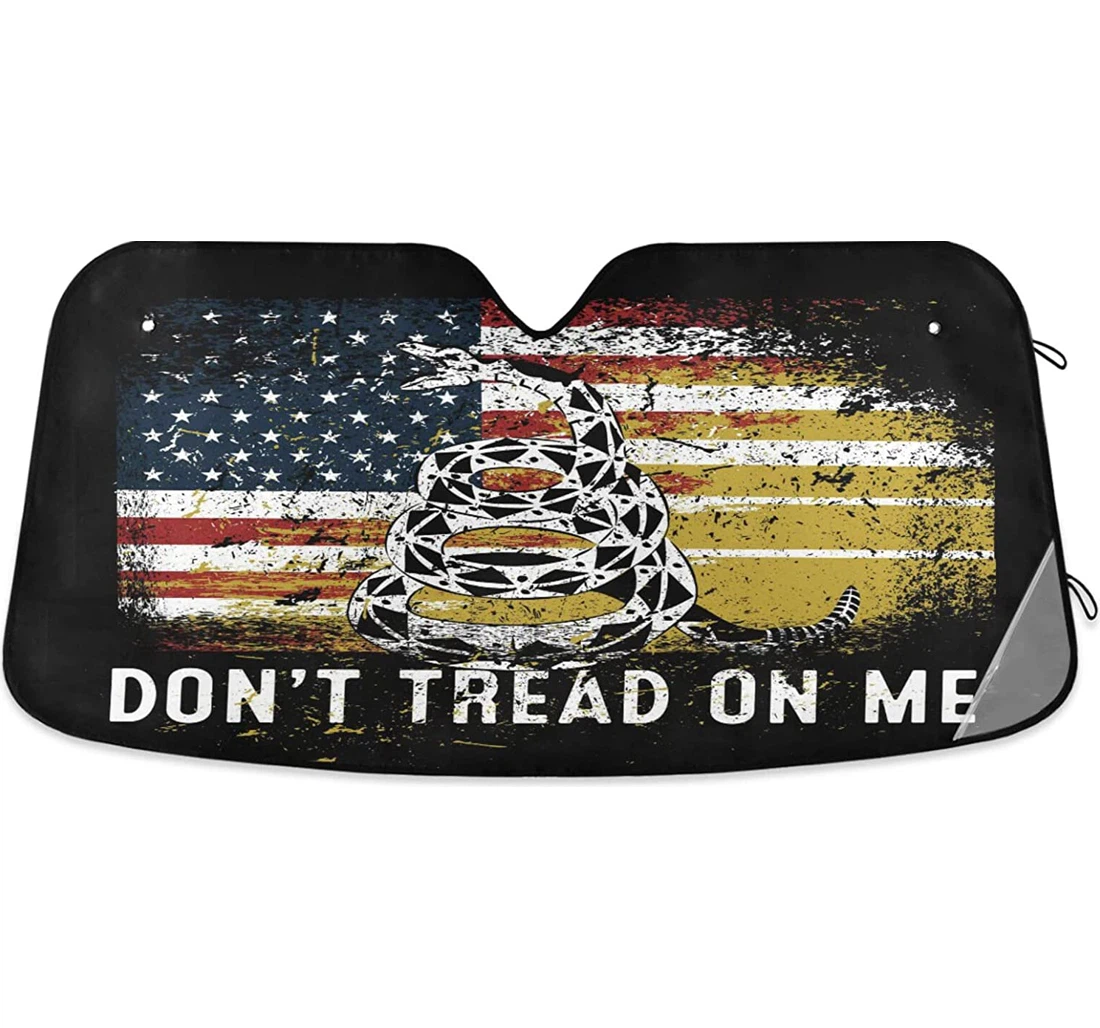 American Flag Rattle Snake Dont Tread On Me Auto Sun Shade