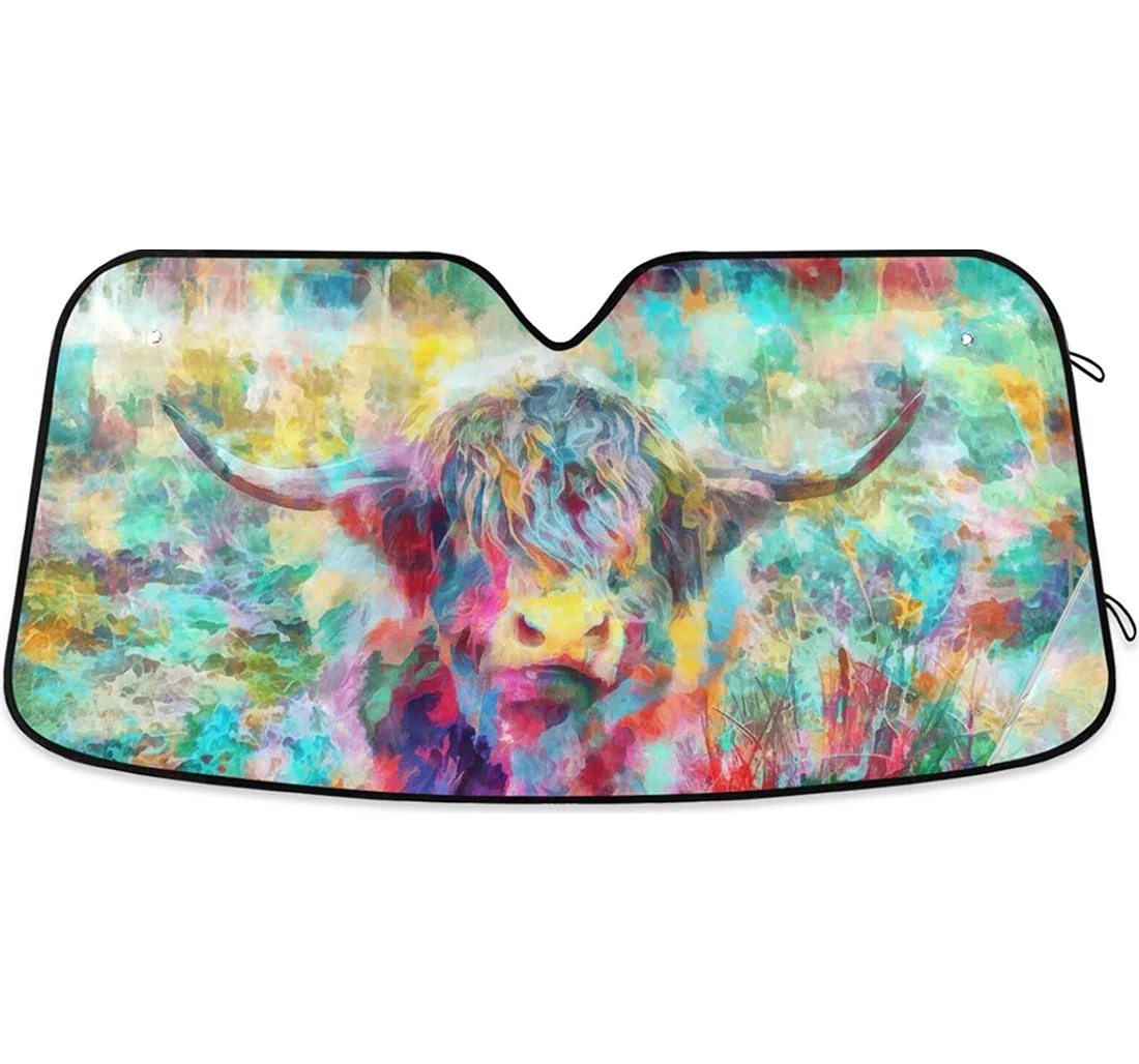 Scottish Cattle Highland Cow Cars Auto Sun Shade