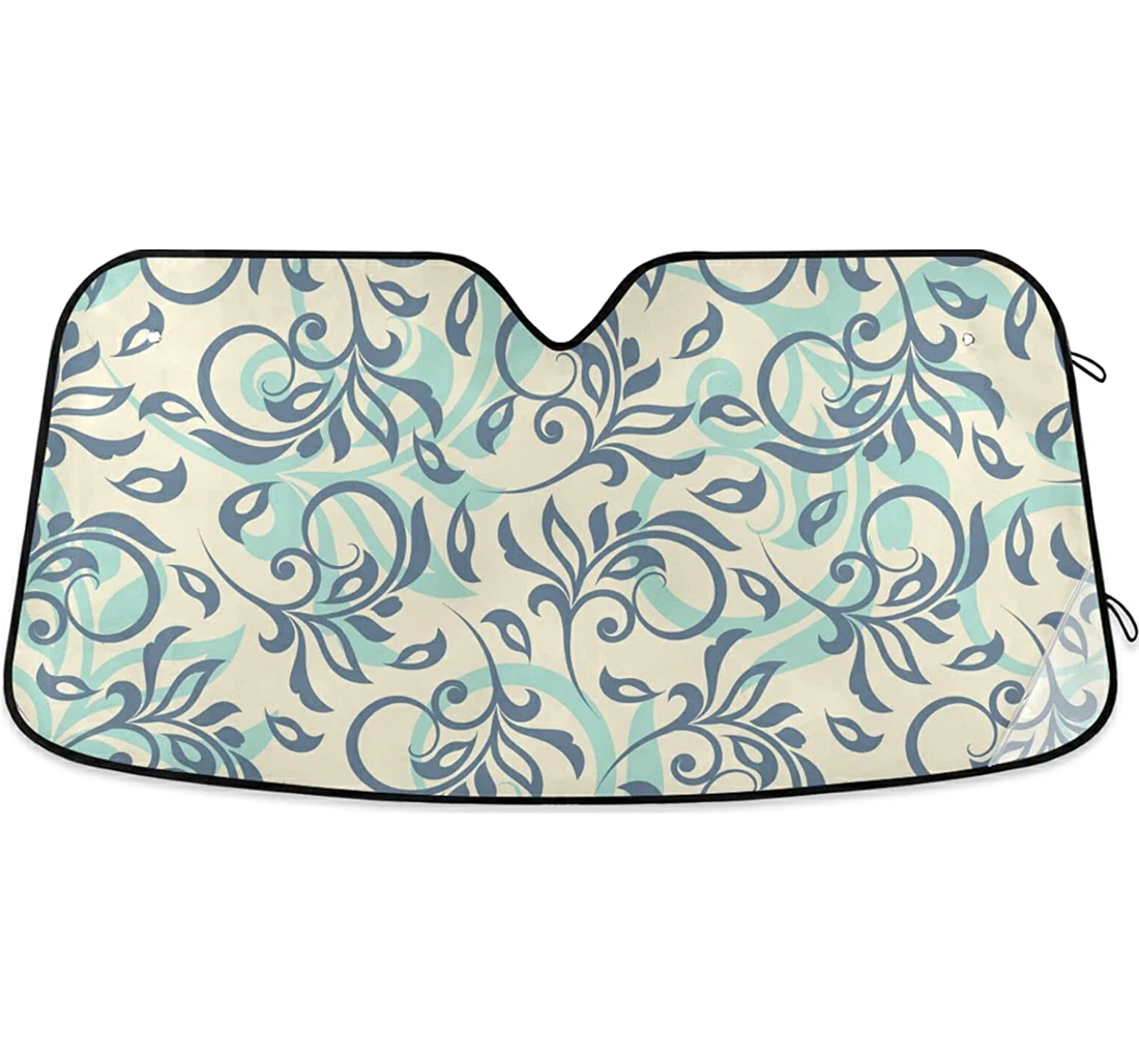 Rock Style Floral Pattern Auto Sun Shade