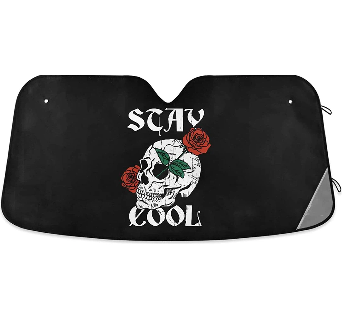 Skull Rose Cars Auto Sun Shade